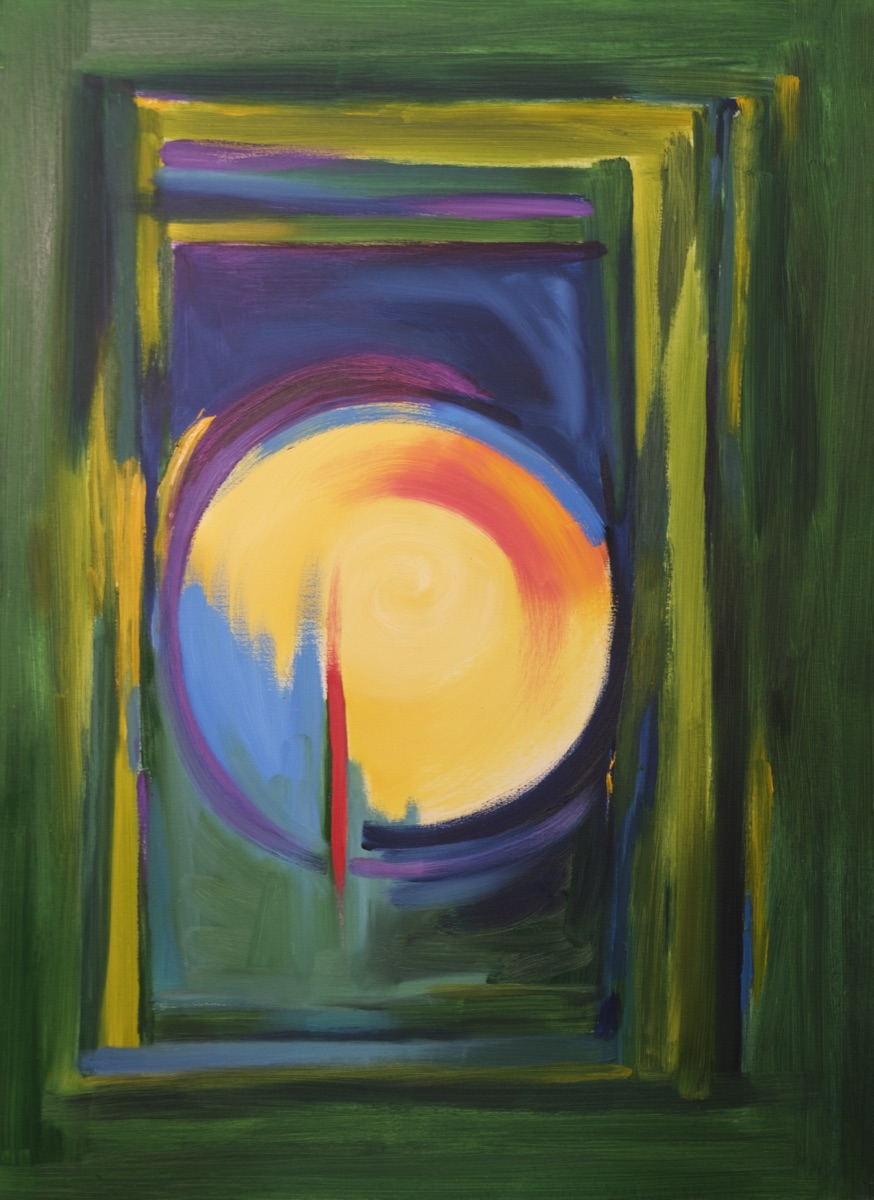 Pełnia, 2020, olej na płótnie, 73 × 100 cm